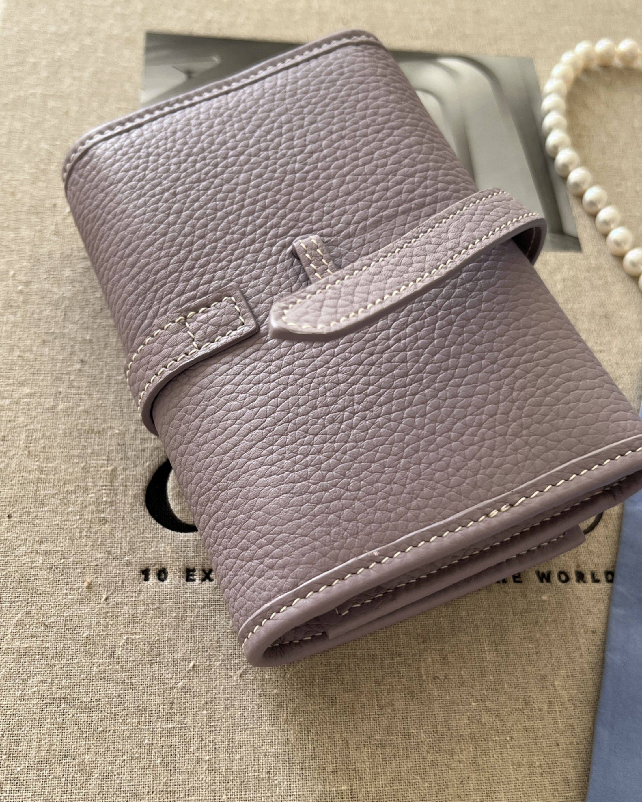 Handcrafted Full Grain Leather Jewellery Travel Organizer, Luxury Cowhide Jewellery Roll with Ring & Earring Holder, Portable Storage Case