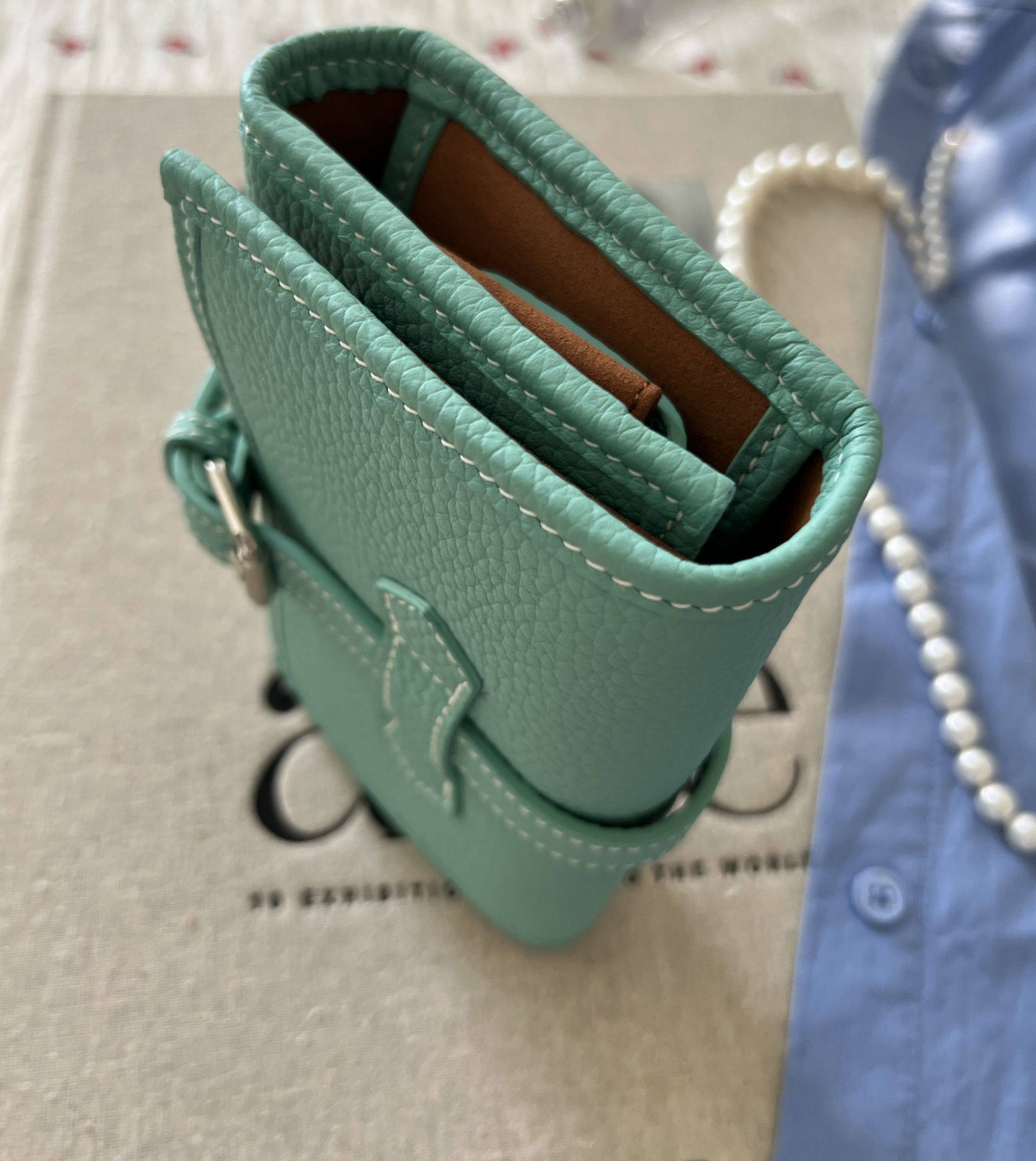 Handcrafted Full Grain Leather Jewellery Travel Organizer, Luxury Cowhide Jewellery Roll with Ring & Earring Holder, Portable Storage Case