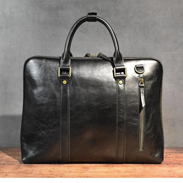 Handcrafted Italian Full Grain Leather Briefcase for Men | Luxury Executive Laptop & Business Satchel