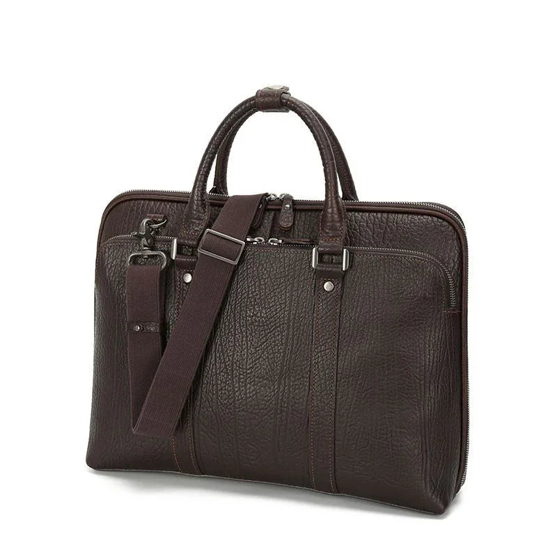 Handcrafted Italian Full Grain Leather Briefcase for Men | Luxury Executive Laptop & Business Satchel