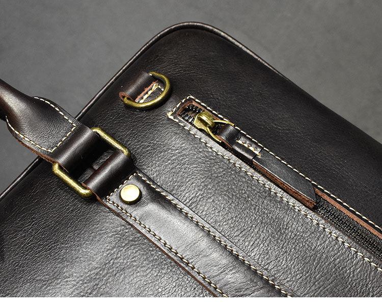 Handcrafted Italian Full Grain Leather Briefcase for Men | Luxury Executive Laptop & Business Satchel