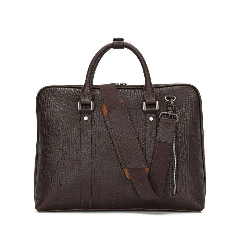 Handcrafted Italian Full Grain Leather Briefcase for Men | Luxury Executive Laptop & Business Satchel