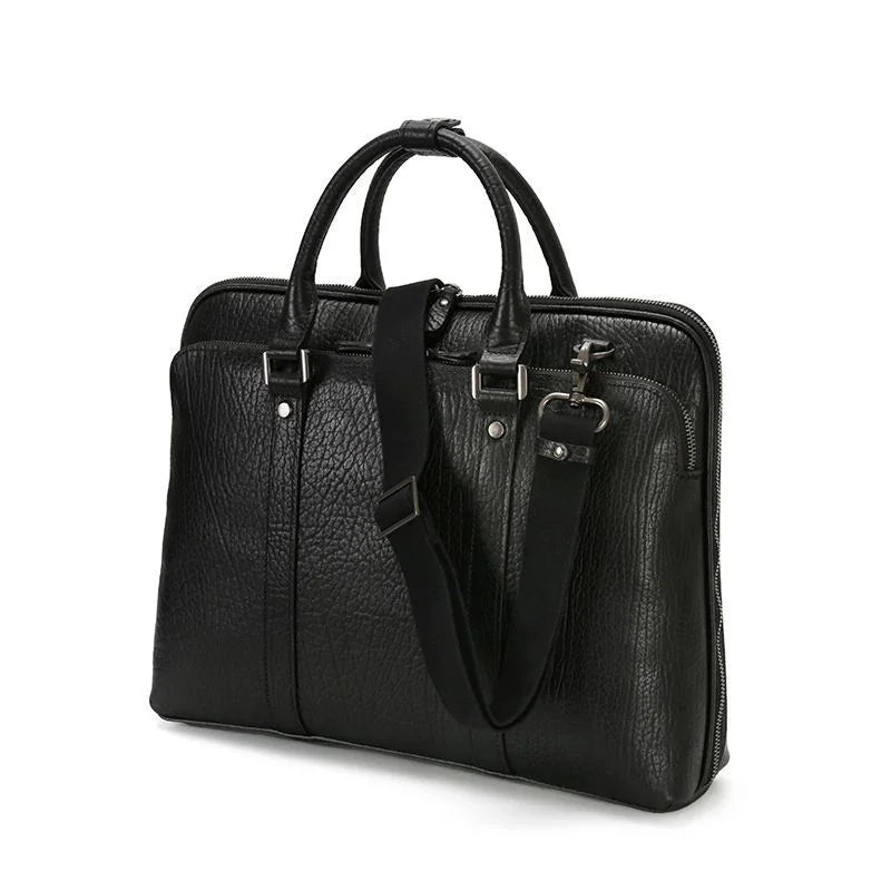 Handcrafted Italian Full Grain Leather Briefcase for Men | Luxury Executive Laptop & Business Satchel