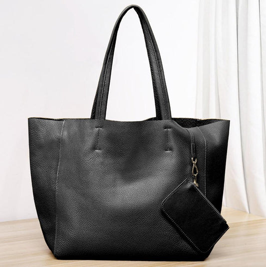 Handcrafted Leather Tote Bag | Grain Leather Large Tote Bag |  Birthday gift for her, yellow, Shell Pink, Caramel, Black Blue Gift For Her