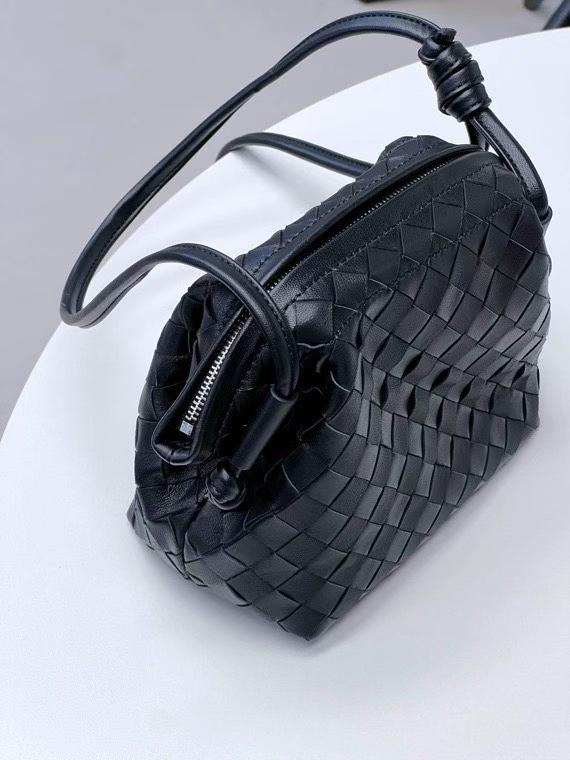 Handcrafted Premium Lambskin Leather Intrecciato Crossbody Bag, Luxury Woven Small Purse