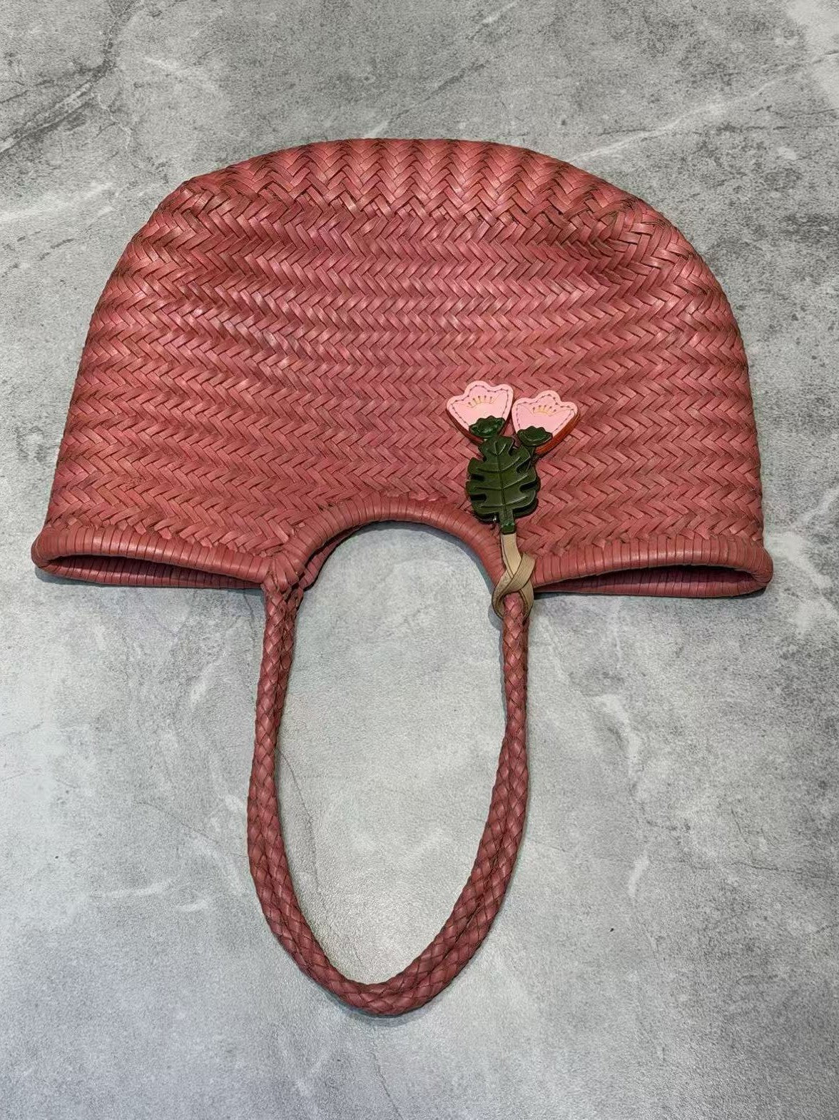 Handcrafted Woven Leather Tote Bag, Full Grain Leather Hand Woven Triple Jump Bamboo Style Ladies HOBO Bag, Summer Holiday Woven Bag