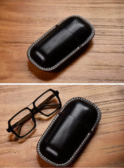 Handmade Leather Glasses Case, Glass Display Case, Vintage Hard Shell Eyewear Storage for Men & Women | Sunglasses, Prescription Glasses