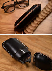 Handmade Leather Glasses Case, Glass Display Case, Vintage Hard Shell Eyewear Storage for Men & Women | Sunglasses, Prescription Glasses