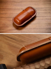 Handmade Leather Glasses Case, Glass Display Case, Vintage Hard Shell Eyewear Storage for Men & Women | Sunglasses, Prescription Glasses