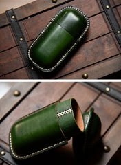 Handmade Leather Glasses Case, Glass Display Case, Vintage Hard Shell Eyewear Storage for Men & Women | Sunglasses, Prescription Glasses