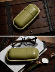 Handmade Leather Glasses Case, Glass Display Case, Vintage Hard Shell Eyewear Storage for Men & Women | Sunglasses, Prescription Glasses