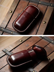 Handmade Leather Glasses Case, Glass Display Case, Vintage Hard Shell Eyewear Storage for Men & Women | Sunglasses, Prescription Glasses