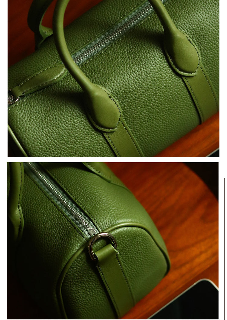 Handmade Top Grain Cowhide Leather Boston Bag | Crossbody & Satchel