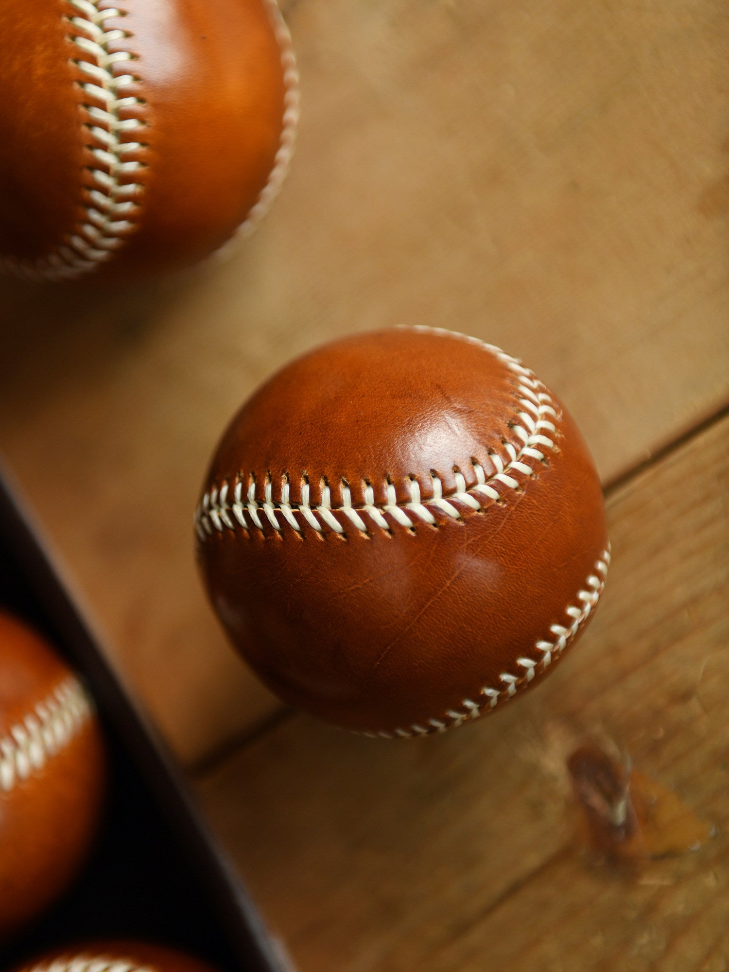 Handmade Cowhide Leather Baseball | 7.5cm Handcrafted Decorative Display Ball | Luxury Leather Baseball Gift