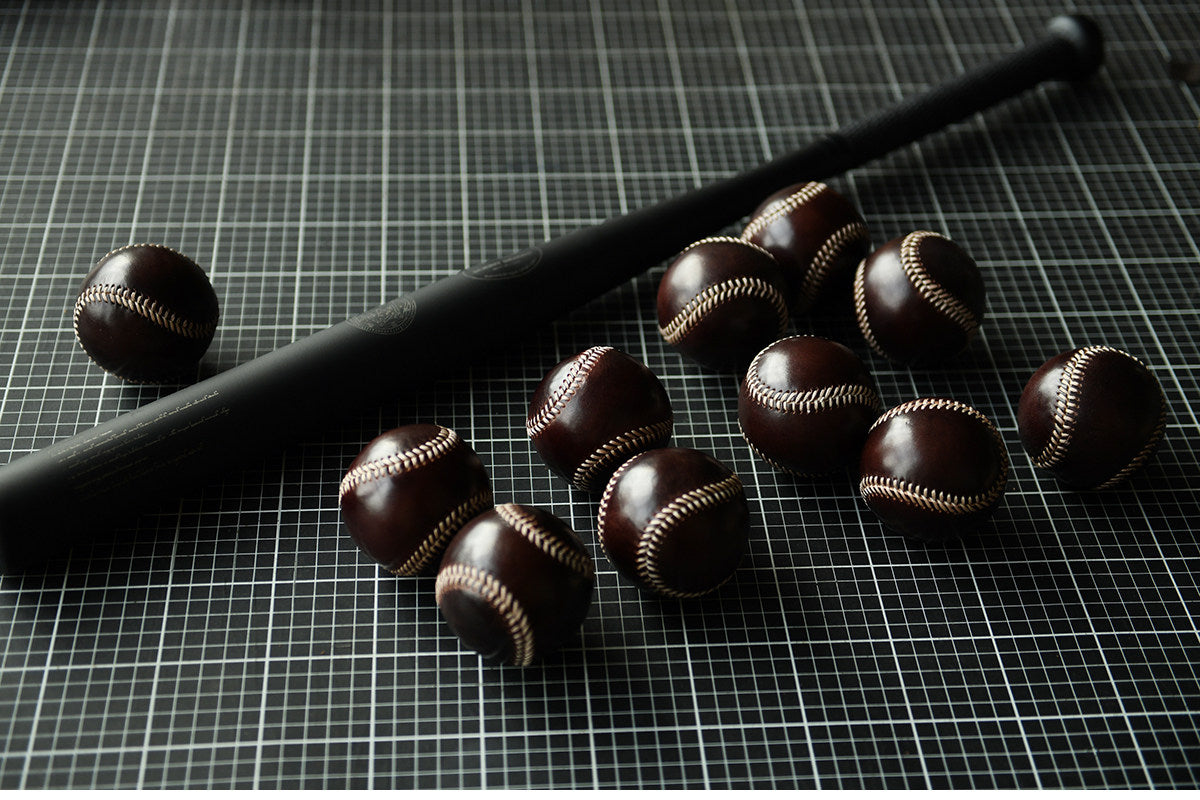 Handmade Cowhide Leather Baseball | 7.5cm Handcrafted Decorative Display Ball | Luxury Leather Baseball Gift