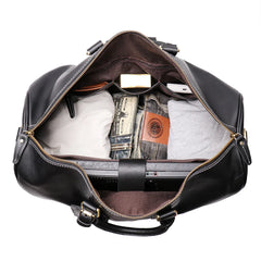 Handmade Full Grain Leather Duffle Bag, Cowhide Large Vacation Travel Bag, Classic Travel Holdall, Lightweight Cabin Luggage, Best Men Gift
