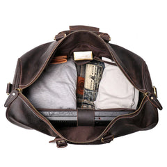 Handmade Full Grain Leather Duffle Bag, Cowhide Large Vacation Travel Bag, Classic Travel Holdall, Lightweight Cabin Luggage, Best Men Gift