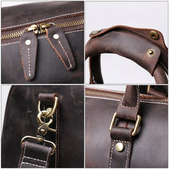 Handmade Full Grain Leather Duffle Bag, Cowhide Large Vacation Travel Bag, Classic Travel Holdall, Lightweight Cabin Luggage, Best Men Gift