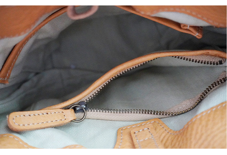 Handmade Leather Crossbody Bucket Bag, Full Grain Cowhide Floral Cut-Out Designer Bucket Bags For Women