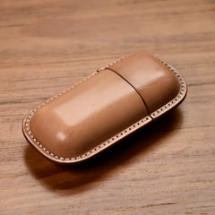 Handmade Leather Glasses Case, Glass Display Case, Vintage Hard Shell Eyewear Storage for Men & Women | Sunglasses, Prescription Glasses
