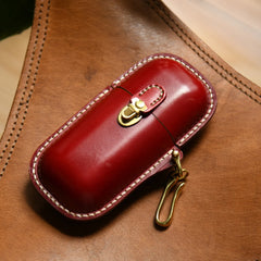 Handmade Leather Glasses Case, Glass Display Case, Vintage Hard Shell Eyewear Storage for Men & Women | Sunglasses, Prescription Glasses