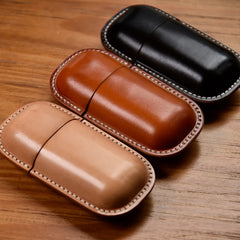 Handmade Leather Glasses Case, Glass Display Case, Vintage Hard Shell Eyewear Storage for Men & Women | Sunglasses, Prescription Glasses