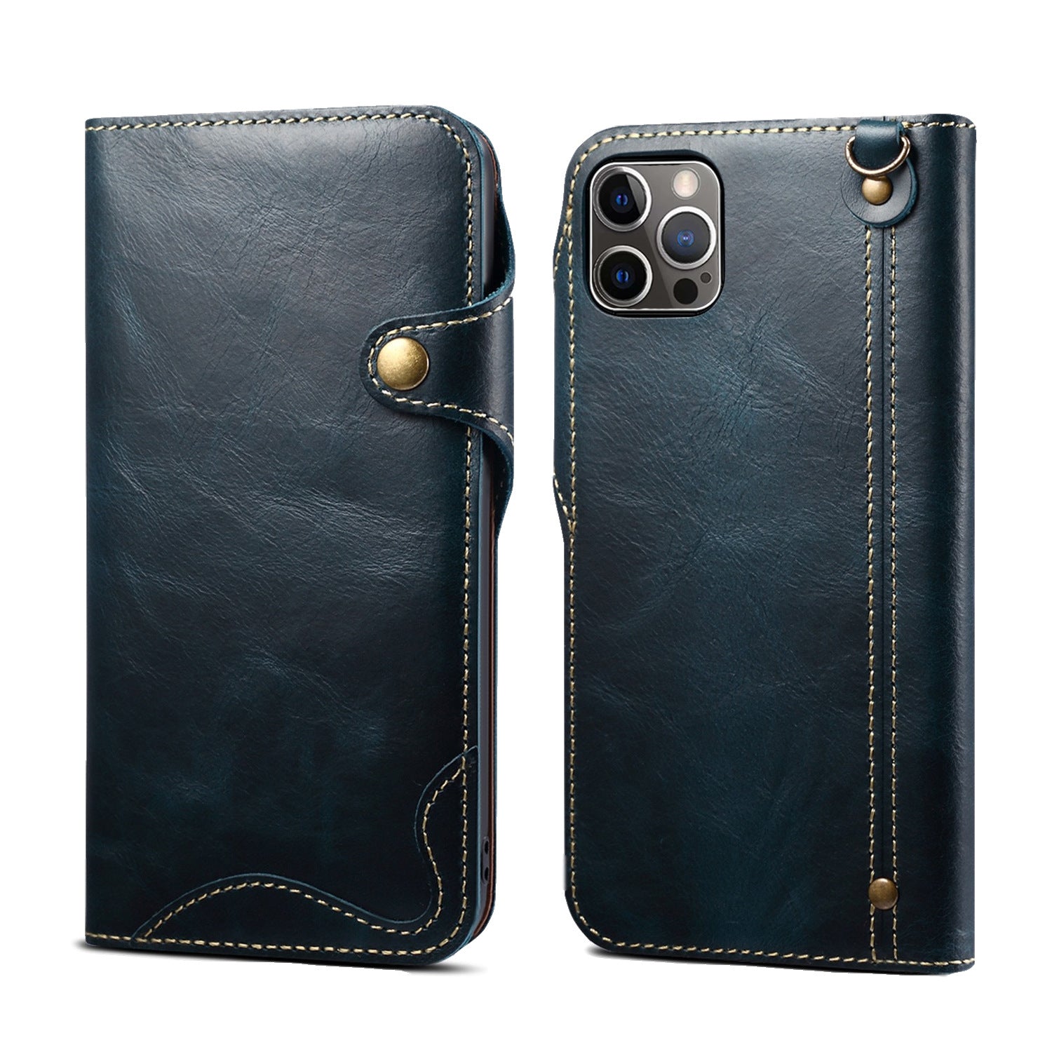 Handmade Leather iPhone and Samsung Case: Vintage Style Phone Cases, Card Slots & Strap
