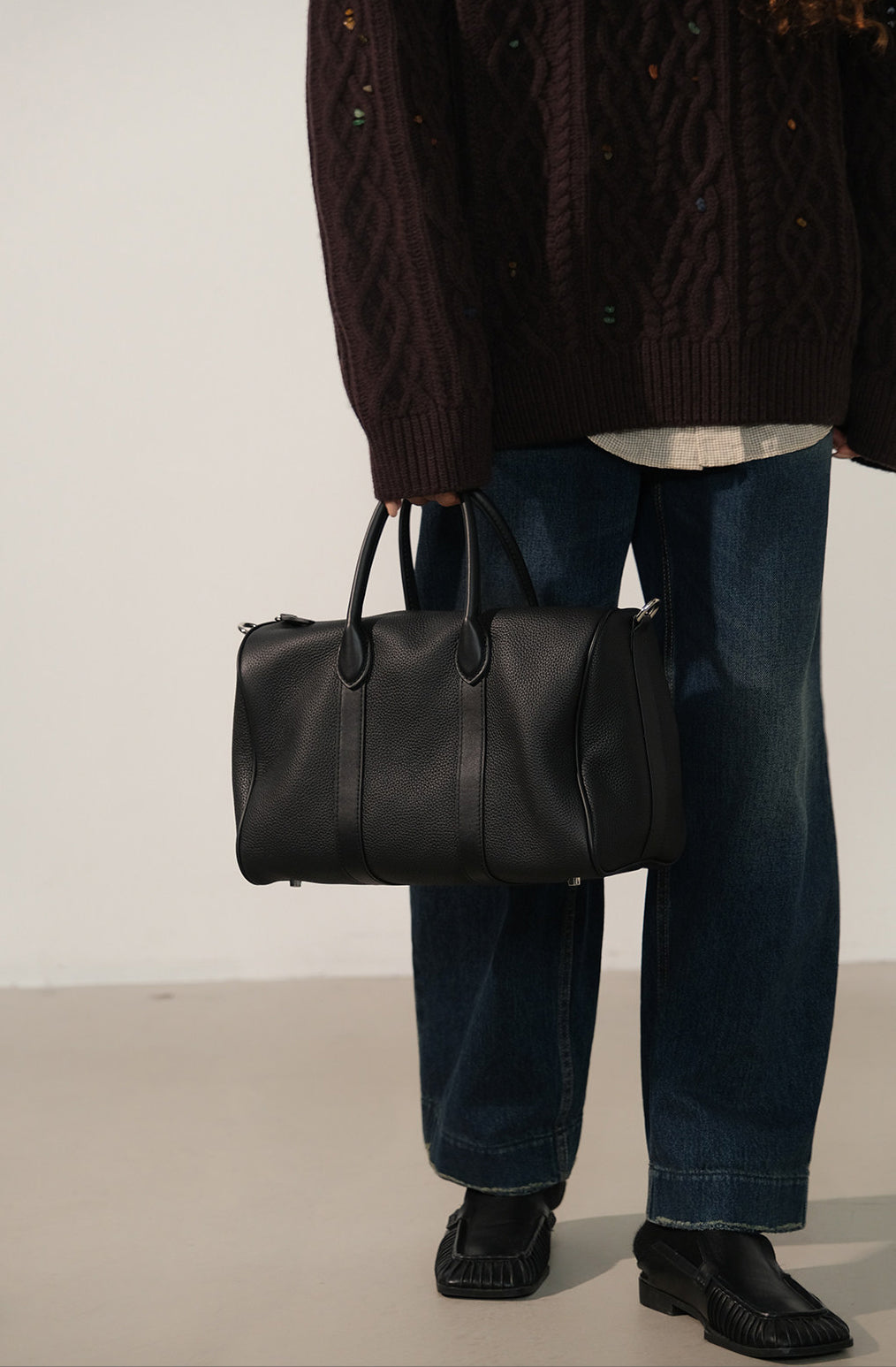 Handmade Top Grain Cowhide Leather Boston Bag | Crossbody & Satchel