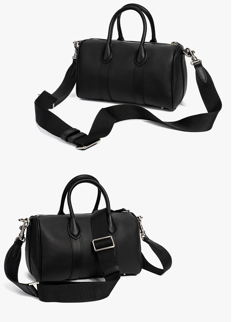 Handmade Top Grain Cowhide Leather Boston Bag | Crossbody & Satchel