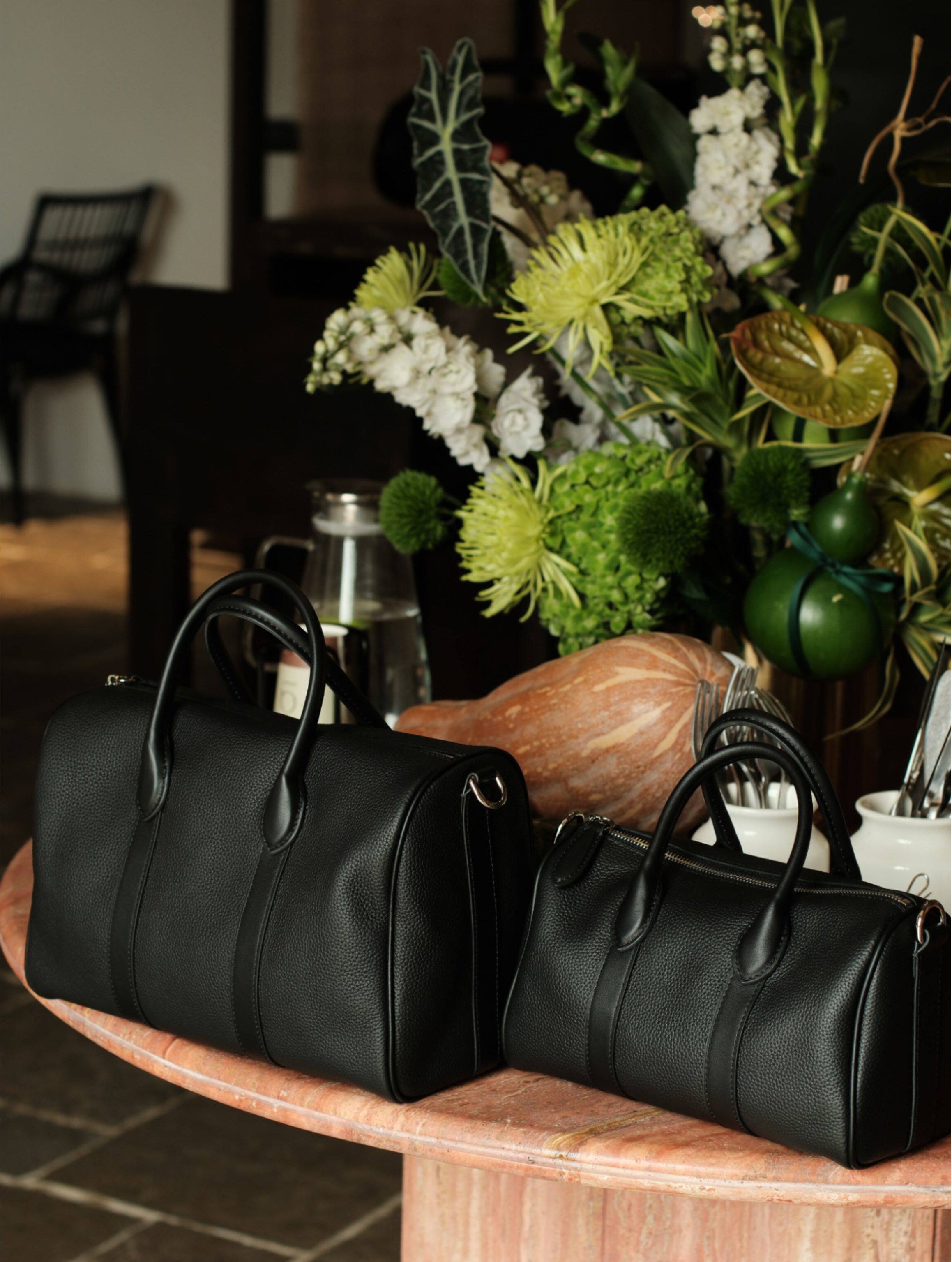 Handmade Top Grain Leather Bag, Luxury Boston Satchel & Crossbody Bag for Traveling, Best Everyday Carry Bag for Women Black