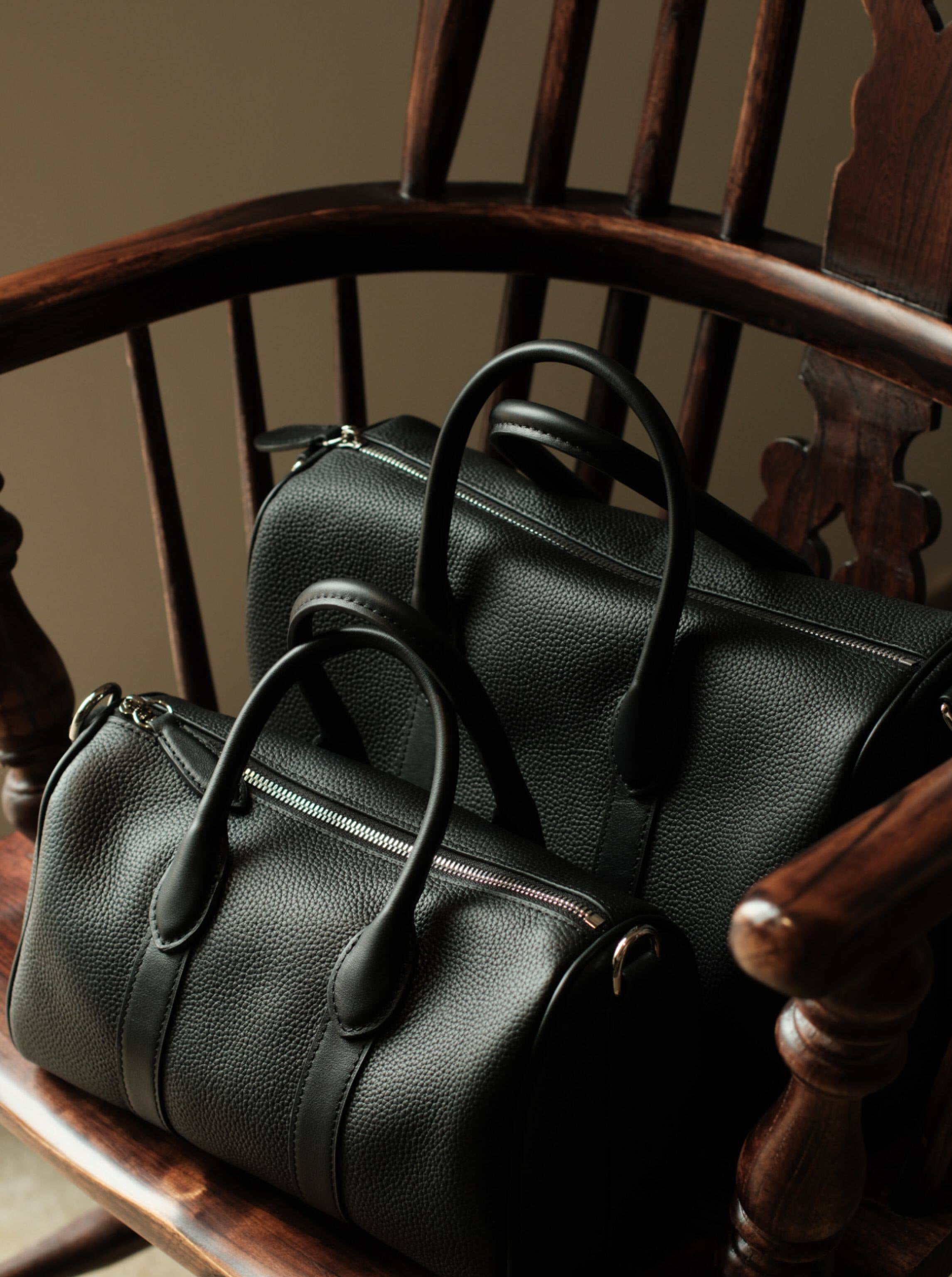 Handmade Top Grain Leather Bag, Luxury Boston Satchel & Crossbody Bag for Traveling, Best Everyday Carry Bag for Women Black