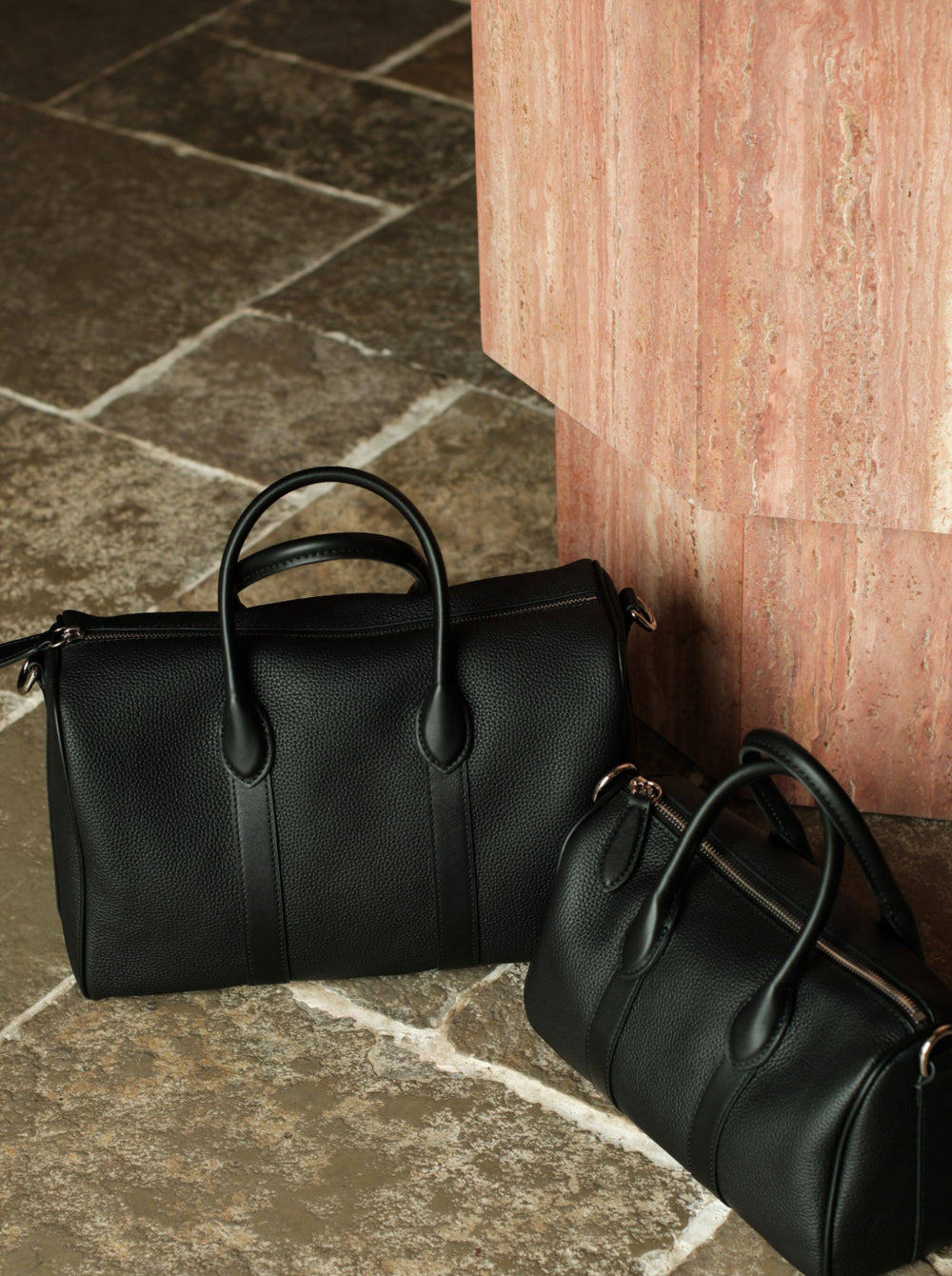 Handmade Top Grain Leather Bag, Luxury Boston Satchel & Crossbody Bag for Traveling, Best Everyday Carry Bag for Women Black