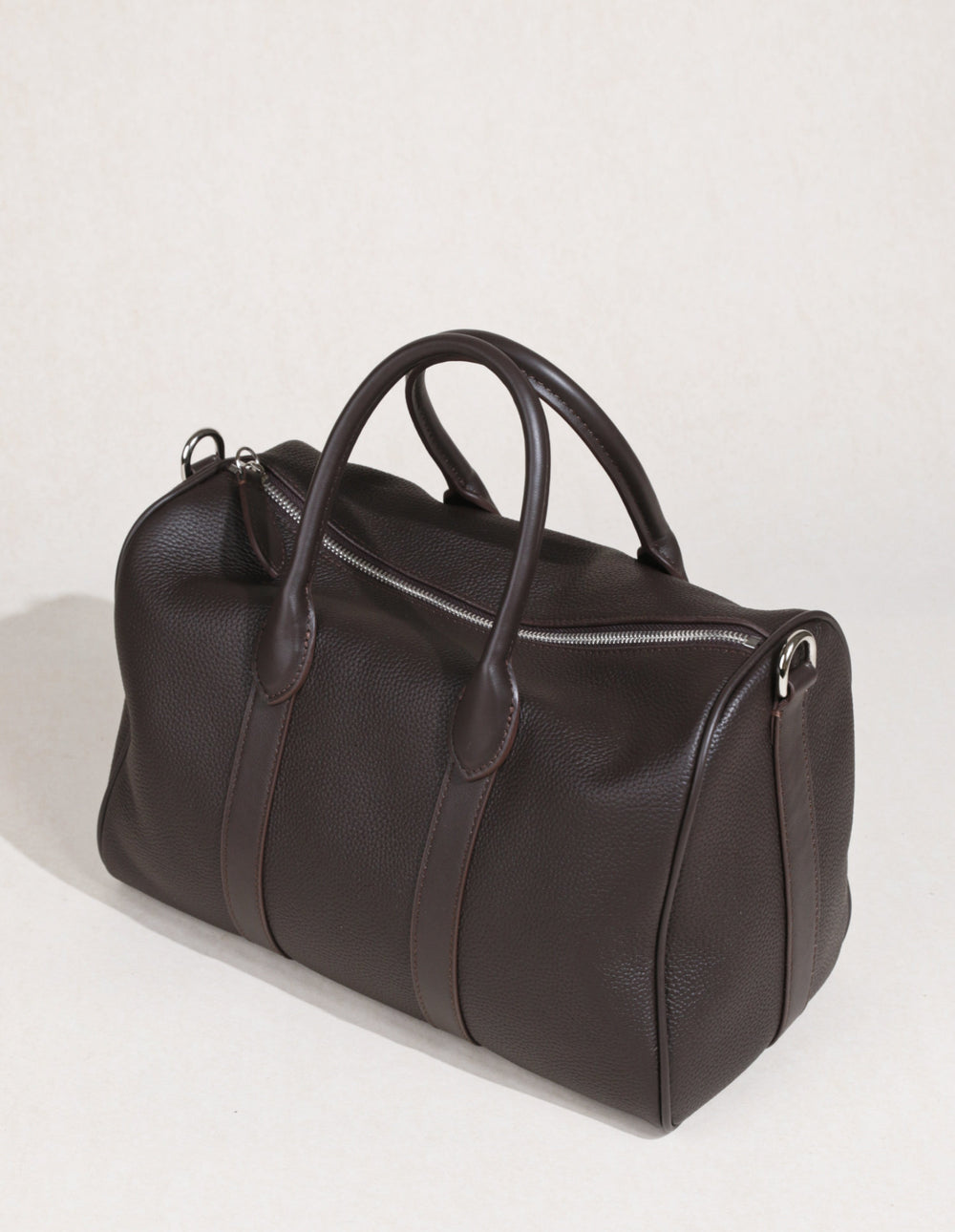 Handmade Top Grain Leather Bag, Luxury Boston Satchel & Crossbody Bag for Traveling, Best Everyday Carry Bag for Women Ebony