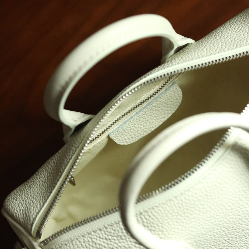 Handmade Top Grain Cowhide Leather Boston Bag | Crossbody & Satchel