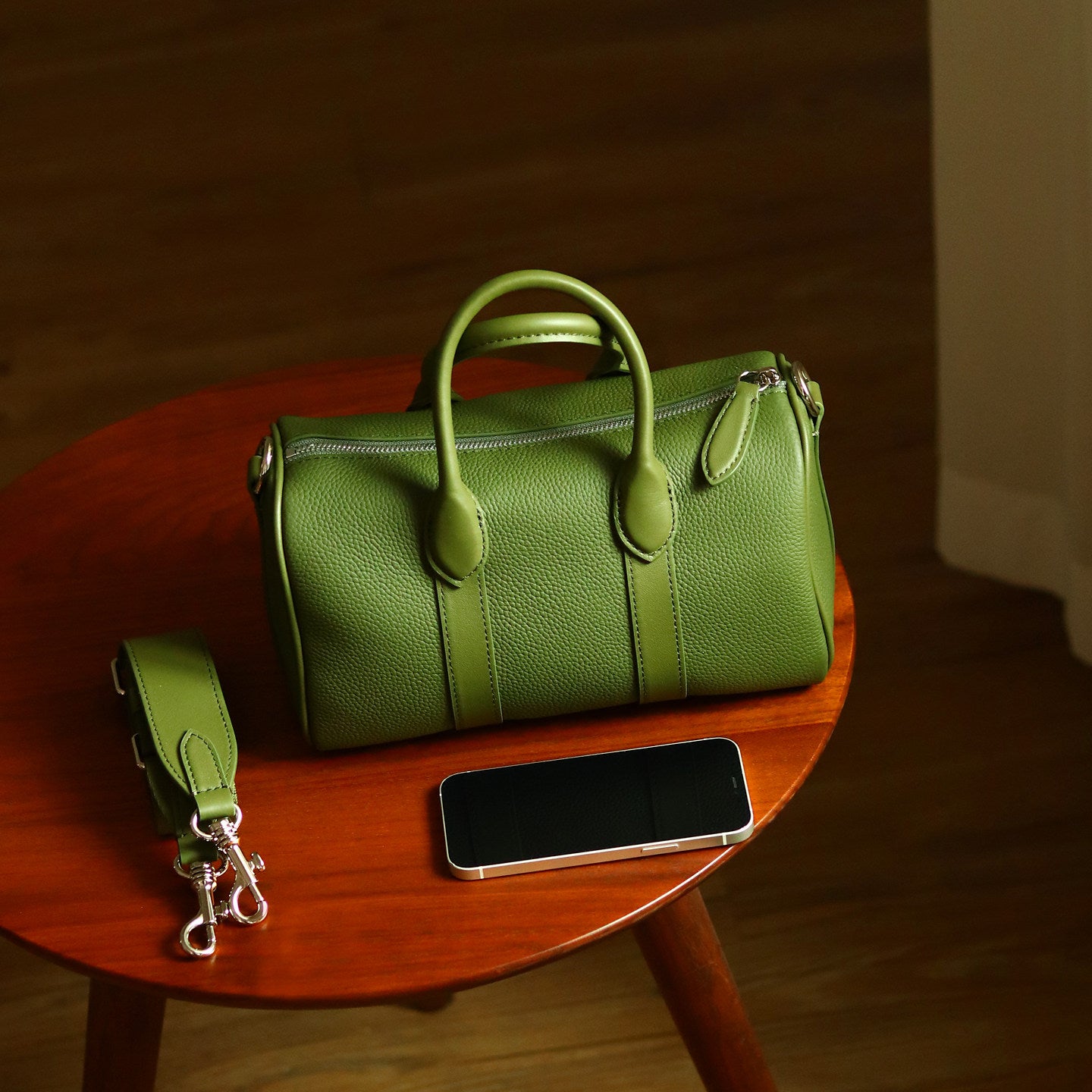 Handmade Top Grain Cowhide Leather Boston Bag | Crossbody & Satchel