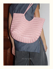 Handmade Woven Leather Tote Bag, Full Grain Leather Hand Woven Triple Jump Bamboo Ladies HoBo Bag, Curve Opening Summer Holiday Basket Bag