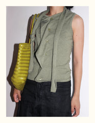 Handmade Woven Leather Tote Bag, Full Grain Leather Hand Woven Triple Jump Bamboo Ladies HoBo Bag, Curve Opening Summer Holiday Basket Bag