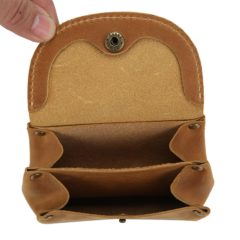 Handmade leather wallet | Full Grain Leather Vintage Purse | Short Wallet small vintage card wallet Coin Pouch for women Handmade