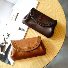 Handmade leather wallet | Full Grain Leather Vintage Purse | Short Wallet small vintage card wallet Coin Pouch for women Handmade