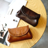 Handmade leather wallet | Full Grain Leather Vintage Purse | Short Wallet small vintage card wallet Coin Pouch for women Handmade