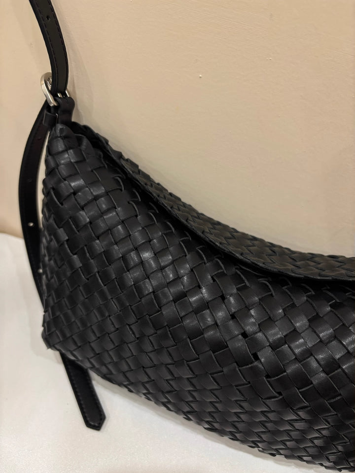 Handwoven Cowhide Leather Hobo Bag | Luxury Intrecciato Crossbody & Shoulder Bag | Minimalist Bag
