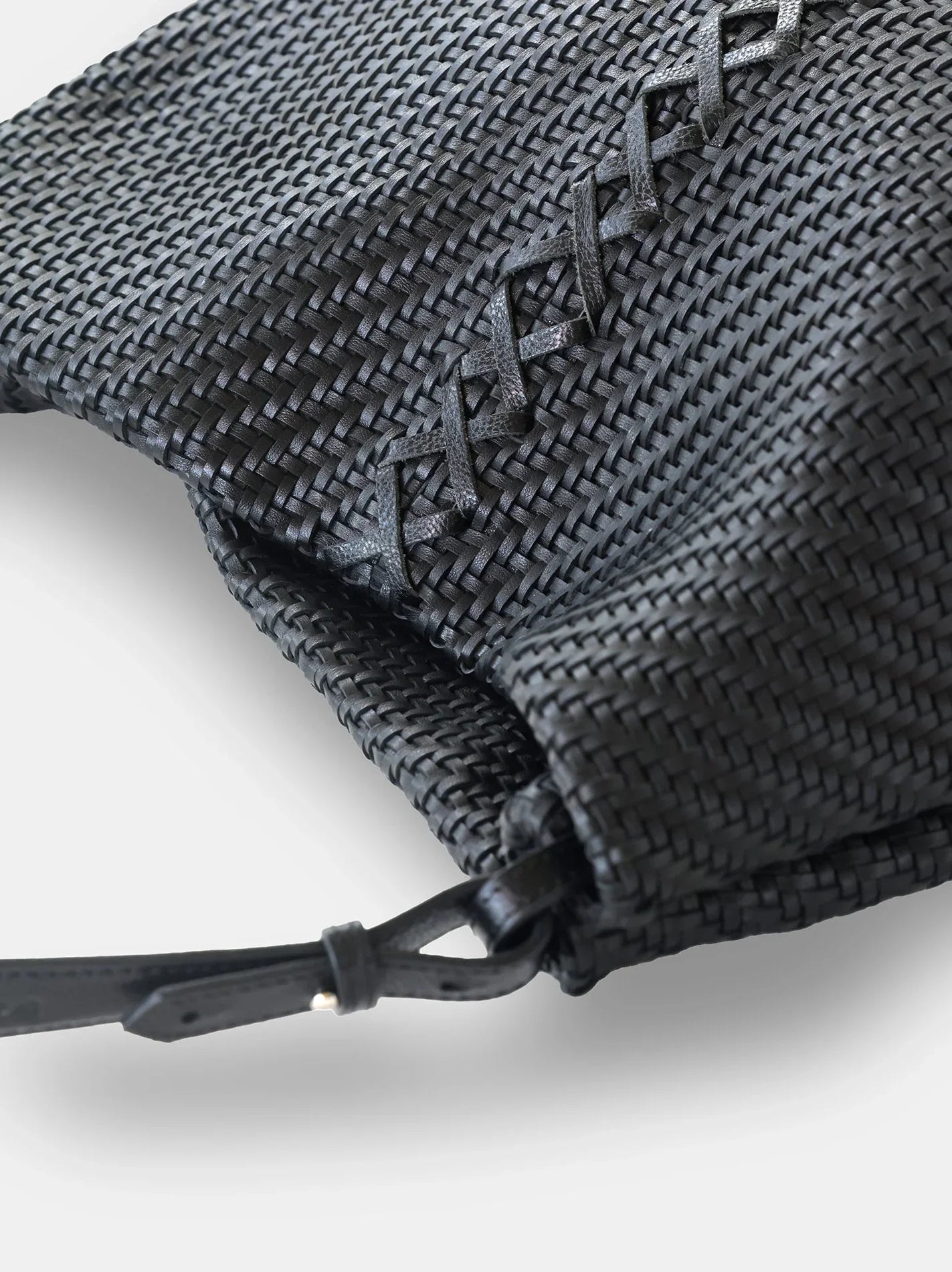 Handwoven Full Grain Leather Hobo Bag | Slouchy Large Shoulder Tote