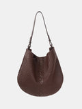 Handwoven Full Grain Leather Hobo Bag | Slouchy Large Shoulder Tote
