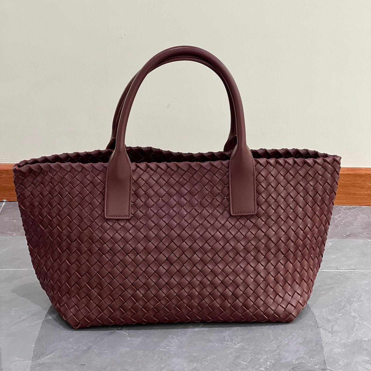 Handwoven Italian Lambskin Tote Bag,  Luxury Intrecciato Leather Shoulder Bag with Matching Pouch, Three Sizes