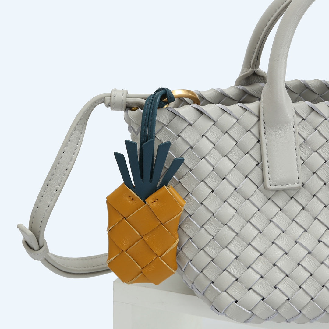 Handwoven Italian Lambskin Tote Bag,  Luxury Intrecciato Leather Shoulder Bag with Matching Pouch, Three Sizes