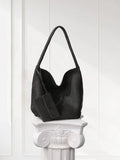 Handwoven Lambskin Leather Bucket Bag, Luxury Intrecciato Shoulder/Hobo Bag | All-Leather Interior & Exterior