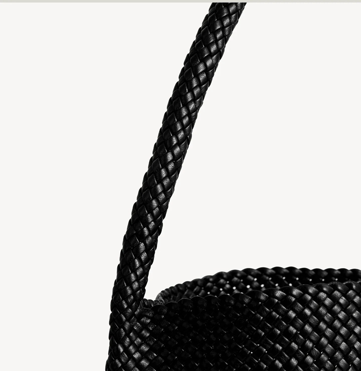 Handwoven Lambskin Leather Bucket Bag, Luxury Intrecciato Shoulder/Hobo Bag | All-Leather Interior & Exterior