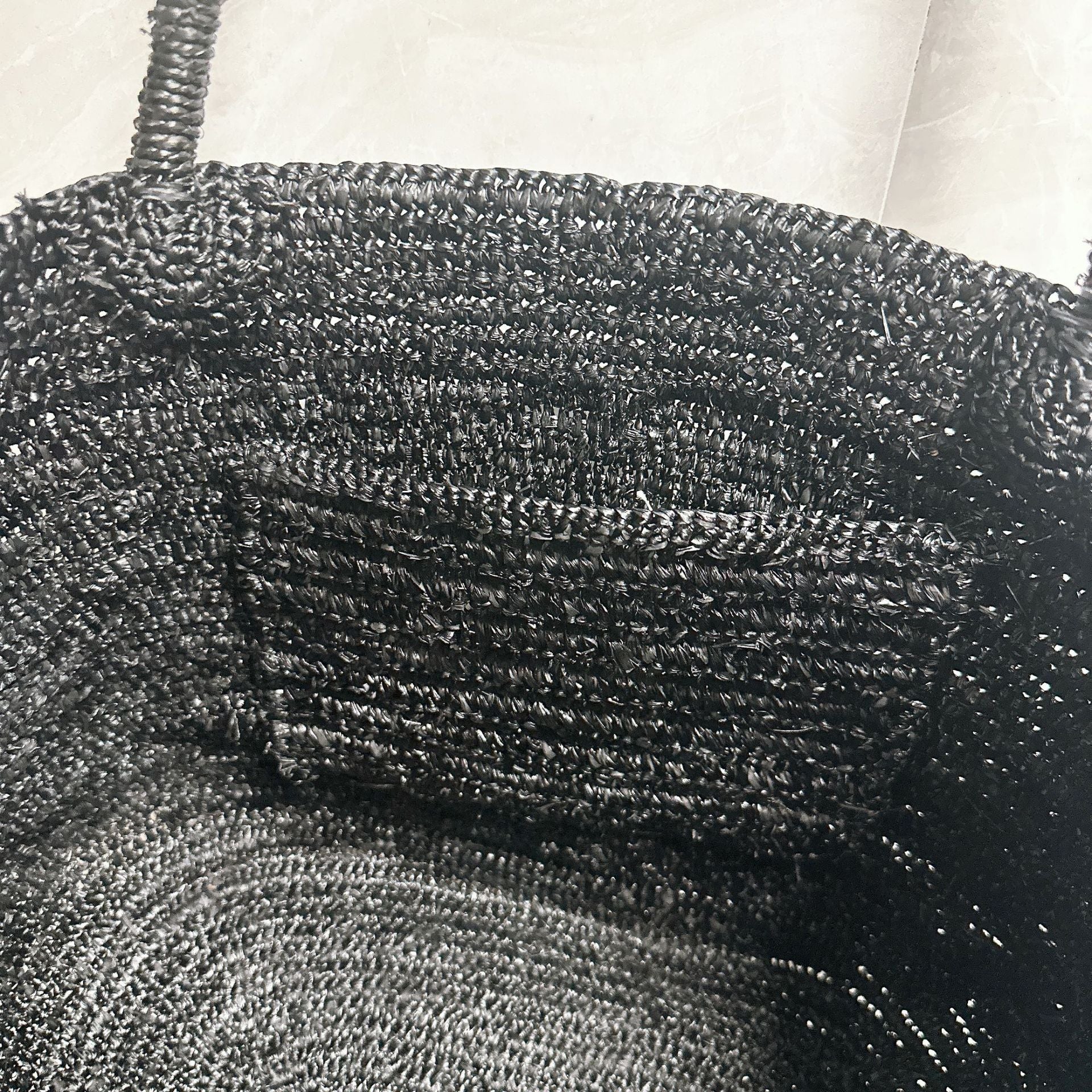Handwoven raffia tote with scarf accessory – natural straw beach bag lifestyle summer styling