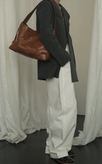 Handwoven Women's Woven Leather Tote Bag, Large Cowhide Leather Woven Laptop Handbag for Work or Casual Use