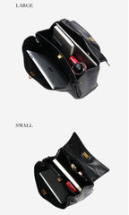 High-End Genuine Leather and Suede Leather Handbag with Lock Clasp, Women's Versatile Shoulder & Crossbody Bag for Commuting